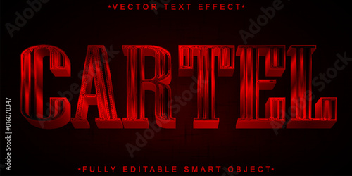 Mafia Cartel Red Dark Vector Fully Editable Smart Object Text Effect