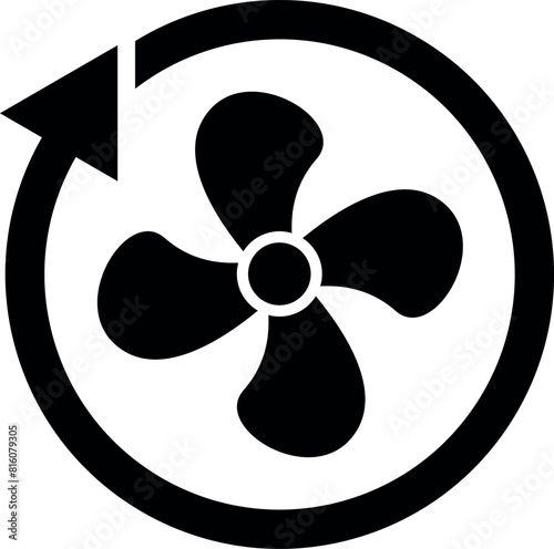 Air ventilation icon. Electronic appliances signs and symbols.