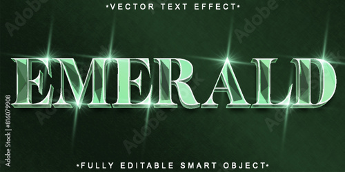 Luxury Elegant Emerald Vector Fully Editable Smart Object Text Effect