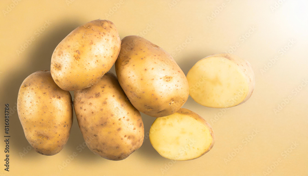close up of a bunch of potatoes close up of a bunch of potatoes