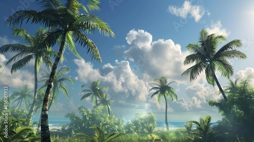 Enjoy the tropics with this gorgeous Palm tree background.