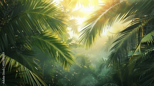 Enjoy the tropics with this gorgeous Palm tree background. © Suleyman