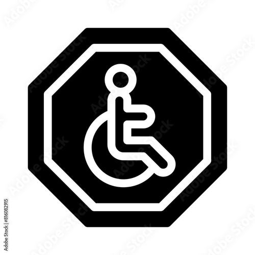 wheelchair glyph icon