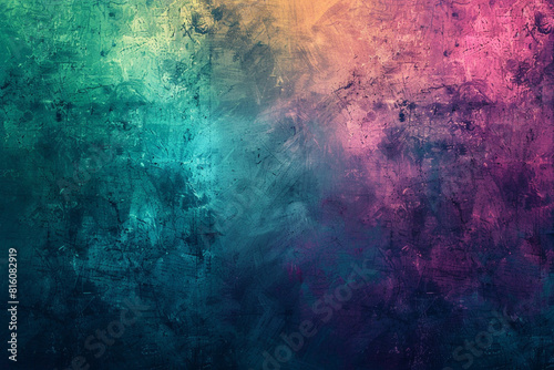 Gradients of green, blue, purple, pink blend smoothly with a bright, glowing light. rough abstract background grunge texture