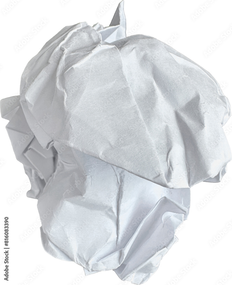 White Torn Crumpled Paper Ball White Torn Crumpled Paper Ball