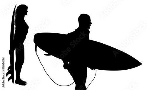 surfistas, contraluz, vector, tabla, surf, mar, atardecer, mujer surfista, silueta, tablista, ilustracion, arte surf, rosa, surfista en la playa, chica surf, mujer