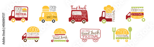Food Truck Festival Logo and Label Design Vector Set © topvectors