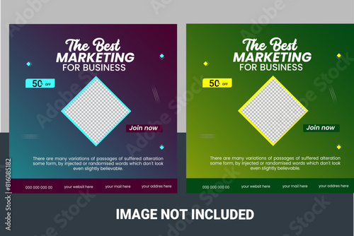 Set of Creative premium furniture sale promo social media post template collection. best for business online promotion. social web advertising
