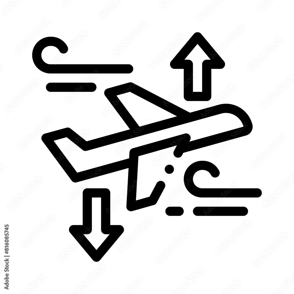 Fotografia turbulence line icon