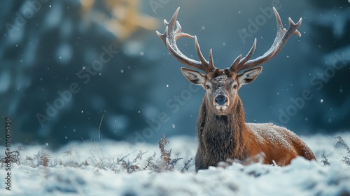 Noble deer male in the fall created by ai © gustav