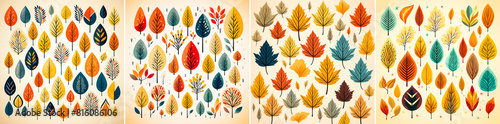 4 photos Create seamless patterns with different autumn leaves. Perfect for fall themed projects and projects. High resolution for print or digital use. © Alexandr