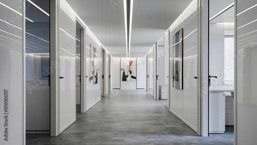 modern minimalistic clean corporate professional business office interior corridor background