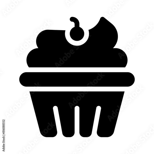 Cupcake glyph icon