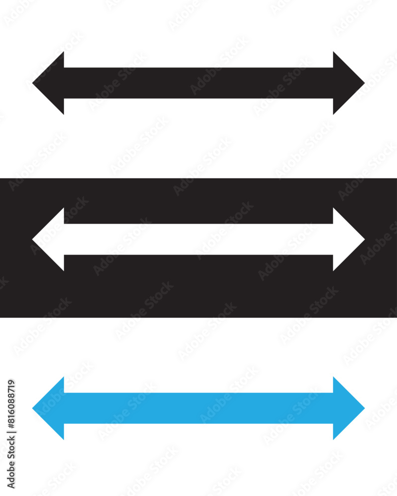 Double arrow icons in three direction flat vector icons set. vector illustration. Double arrow icons in three direction flat vector icons set. vector illustration.