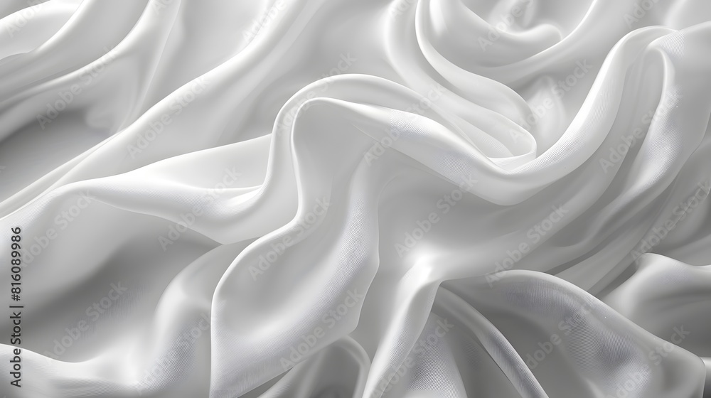 Obraz premium A close up of a white fabric with a very large wave