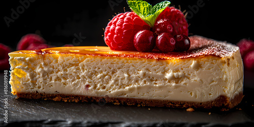 Gourmet Indulgence: Decadent Cheesecake with Fresh Berries