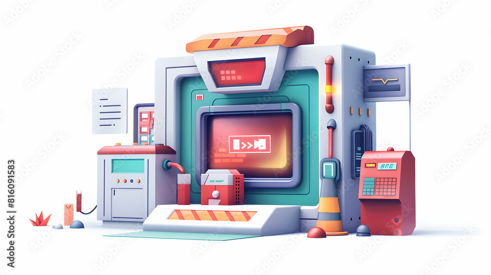 Flat 3D Cartoon Icon: Exploit Kit Targeting System Vulnerabilities Illustrating the Threat and Importance of Updated Security Measures Flat 3D Cartoon Icon: Exploit Kit Targeting System Vulnerabilities Illustrating the Threat and Importance of Updated Security Measures