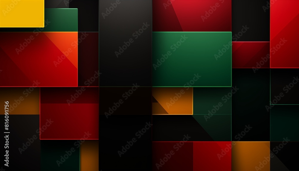 abstract colorul green red yellow black background with squares abstract colorul green red yellow black background with squares