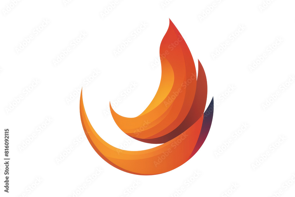 stylized orange flame. It is simple and modern, and would be suitable for use as a logo or icon. stylized orange flame. It is simple and modern, and would be suitable for use as a logo or icon.