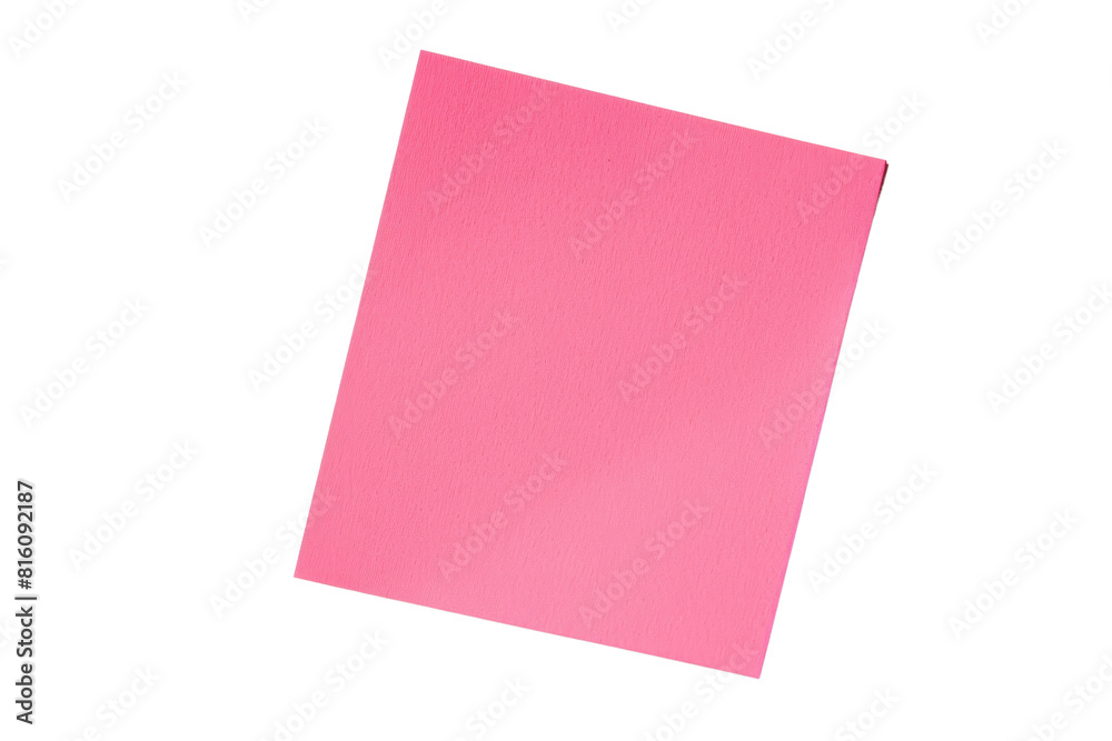 Pink sticky note. Pink sticky note.