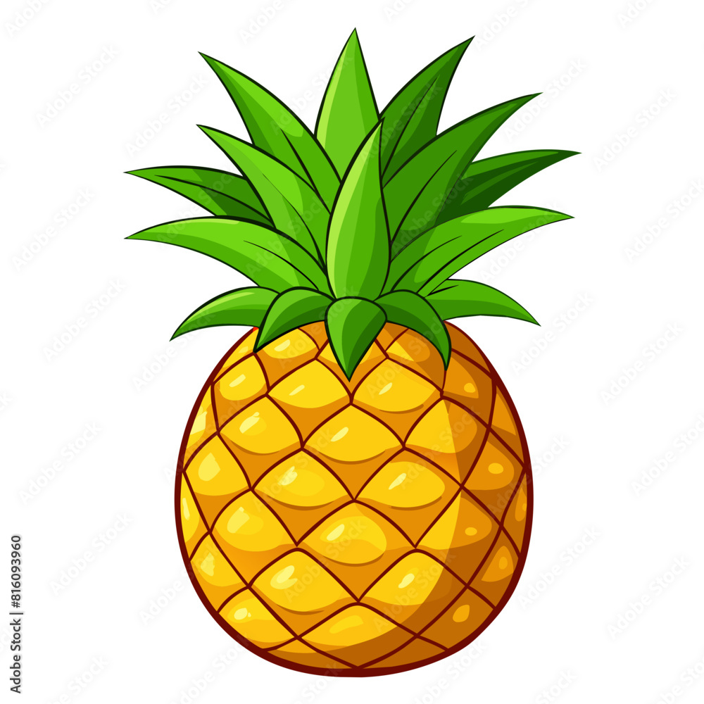 pineapple on a white pineapple on a white