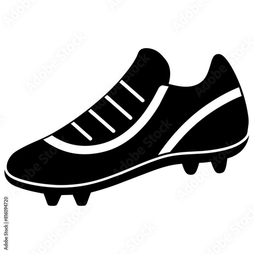 Football shoes icon vector silhouette illustration