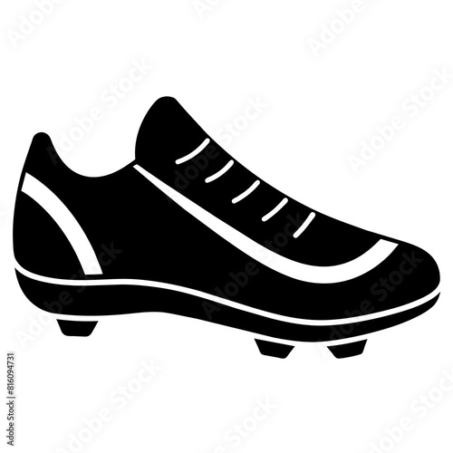 Football shoes icon vector silhouette illustration