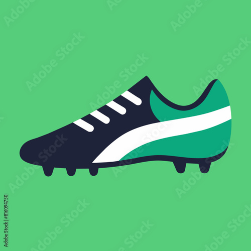 Football shoes icon vector art silhouette illustration