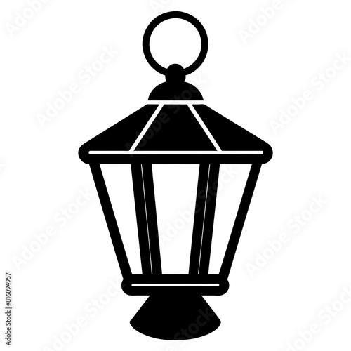 Lamp icon vector silhouette illustration