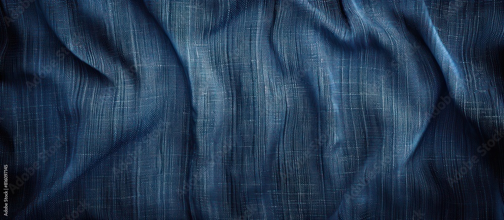 Jeans dark blue wrinkled cloth fabric surface textured background Jeans dark blue wrinkled cloth fabric surface textured background