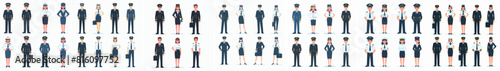 vector set of pilots standing © arifinzainal1728