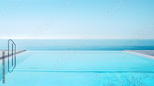 Empty swimming pool Mallorca Balearic Islands Spain : Generative AI © Generative AI
