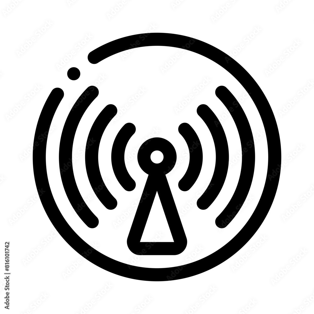 non ionizing radiation line icon non ionizing radiation line icon