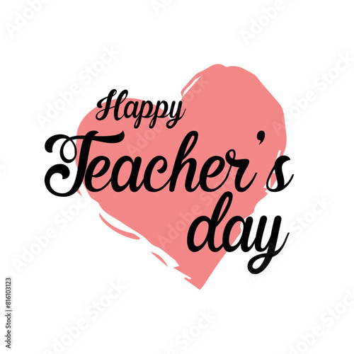 Teacher's day concept greetings background with typography 