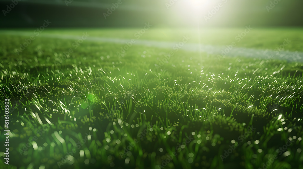 Green football field grass : Generative AI Green football field grass : Generative AI