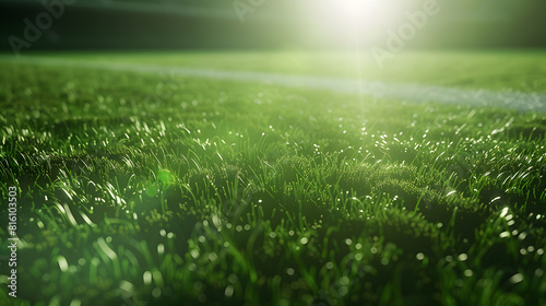 Green football field grass : Generative AI