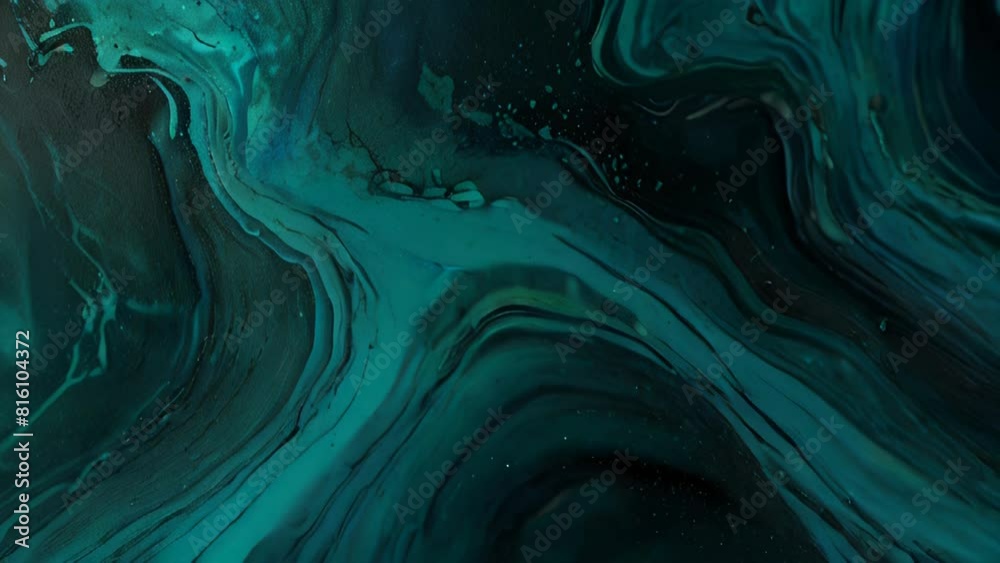 Abstract art teal blue green gradient paint background with liquid fluid grunge texture