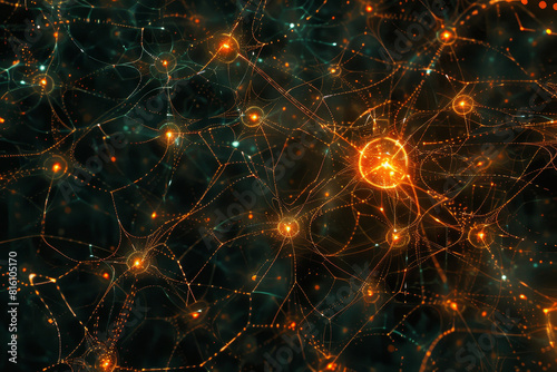 A computer generated image of a brain with many neurons