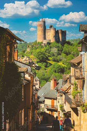 Medieval village of Najac, beautiful French village
