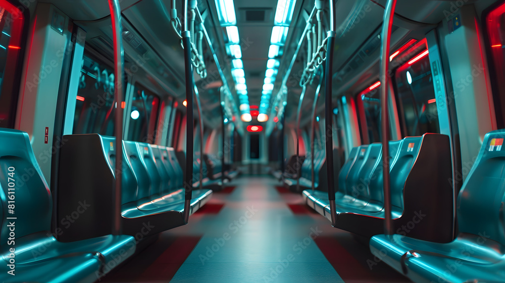 Fototapeta premium empty klia express due to covid19 : Generative AI