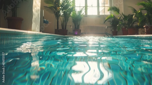 Image showing the enjoyment of an indoor heated swimming pool © AkuAku