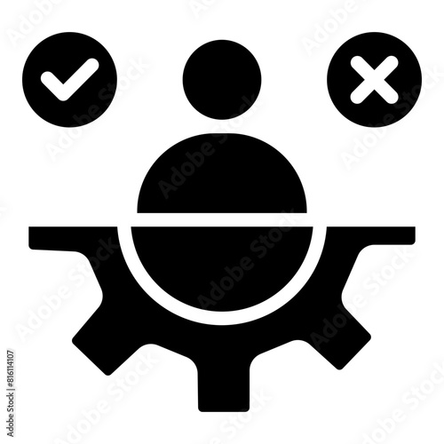 Decision Making Glyph Icon Design
