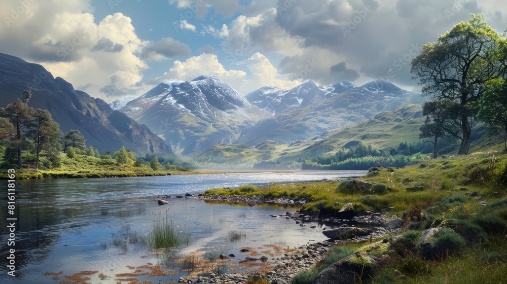 Scottish landscape hyper realistic 