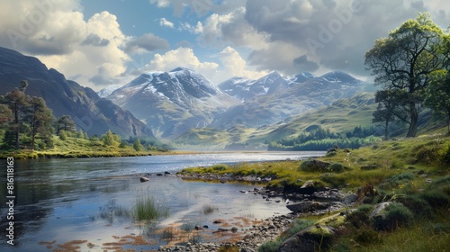 Scottish landscape hyper realistic 