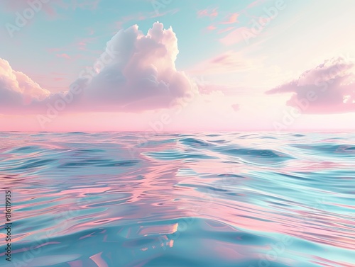 Immerse Yourself in a Surreal Blue Ocean  A 3D Masterpiece