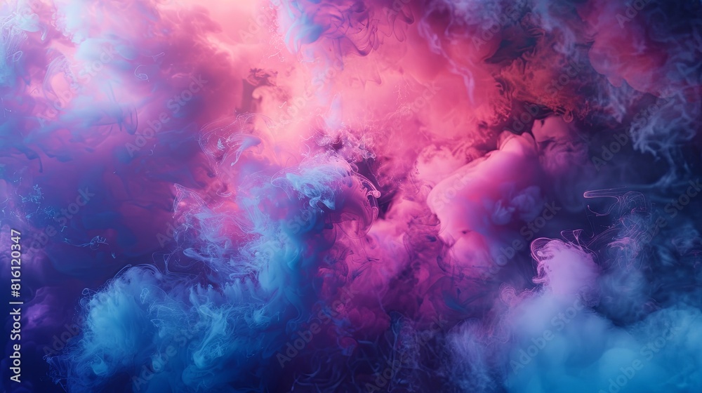 Abstract Colorful Smoke Background with Neon Light Shining Through Abstract Colorful Smoke Background with Neon Light Shining Through