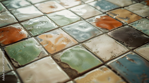 vintage ceramic tile : Generative AI