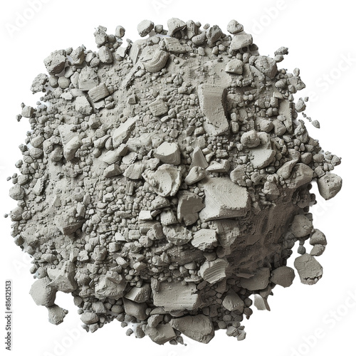 Close-Up of Gray Crushed Concrete Aggregate photo