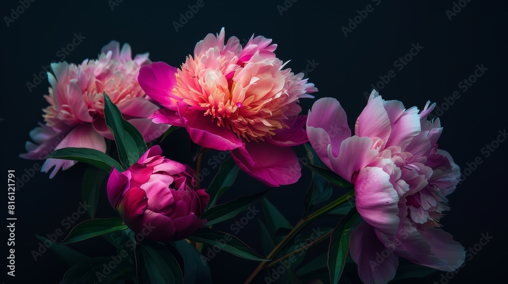 Elegant peonies in soft light Elegant peonies in soft light
