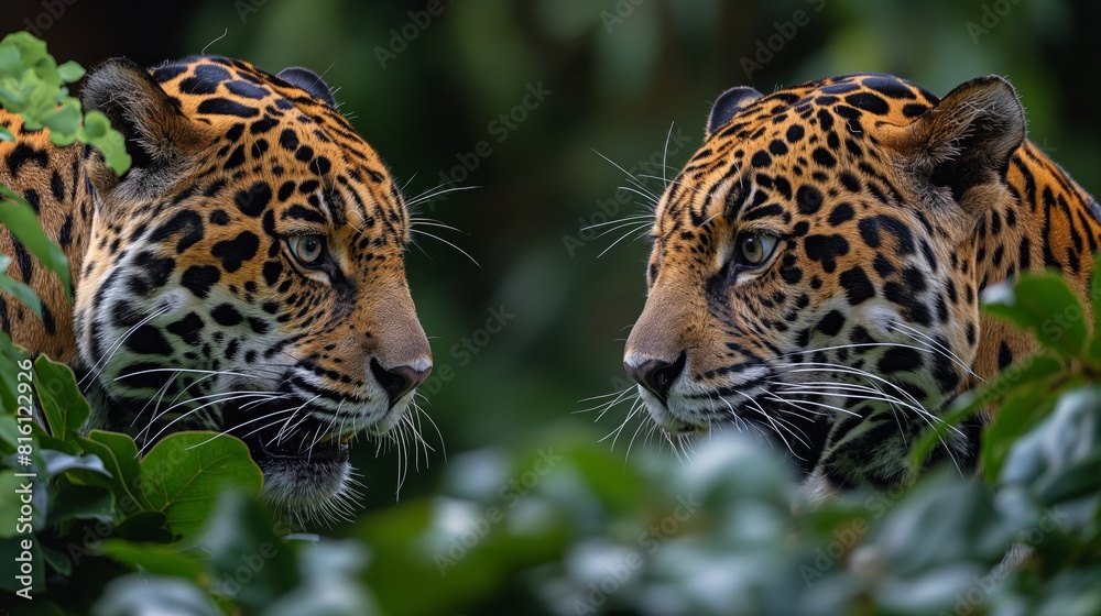 two jaguar fighing over Massai marah jungle in south africa created by ai two jaguar fighing over Massai marah jungle in south africa created by ai